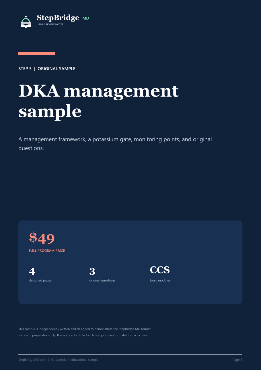 DKA management PDF cover